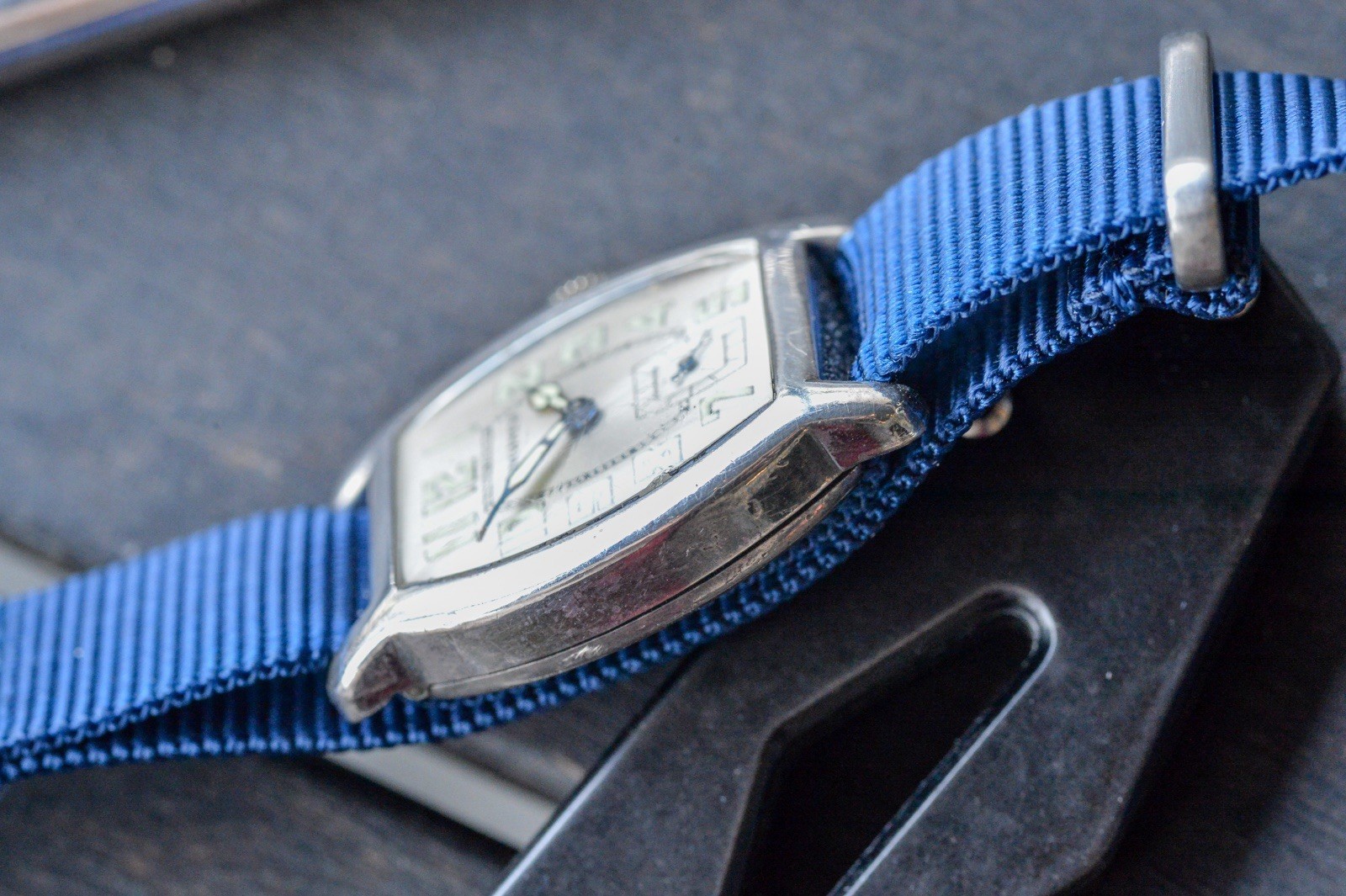 Vintage LONGINES Tonneau “Barrel” Shape Silver Case 1900’s Military Manual Watch