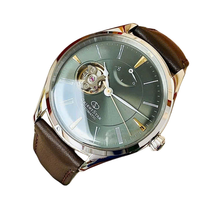 Orient Star Automatic Green Dial Men’s Watch Power Reserve Indicator RK-AT0202E