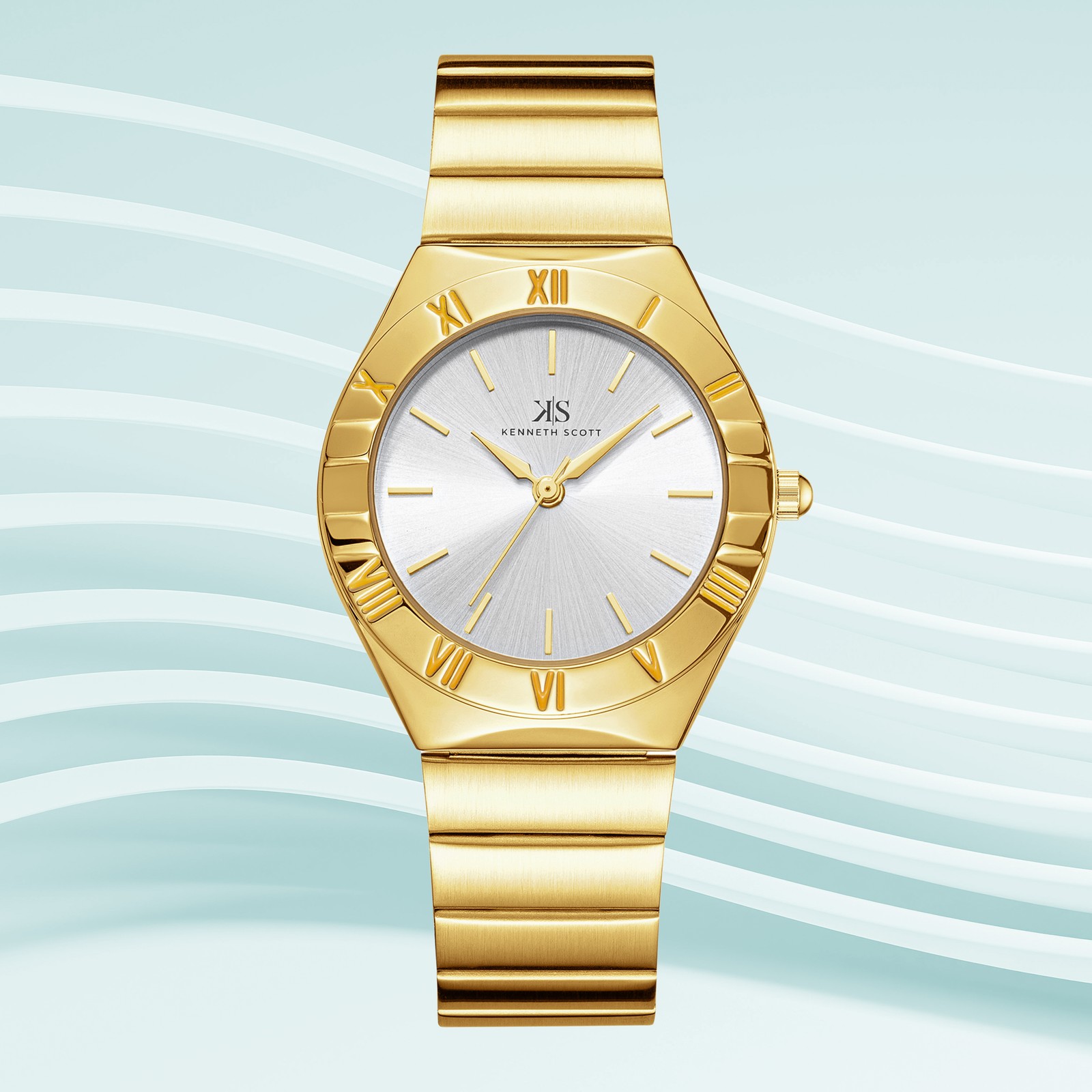 Kenneth Scott Women’s Analog Watch | White Dial, 32mm, 30 m (3 ATM)