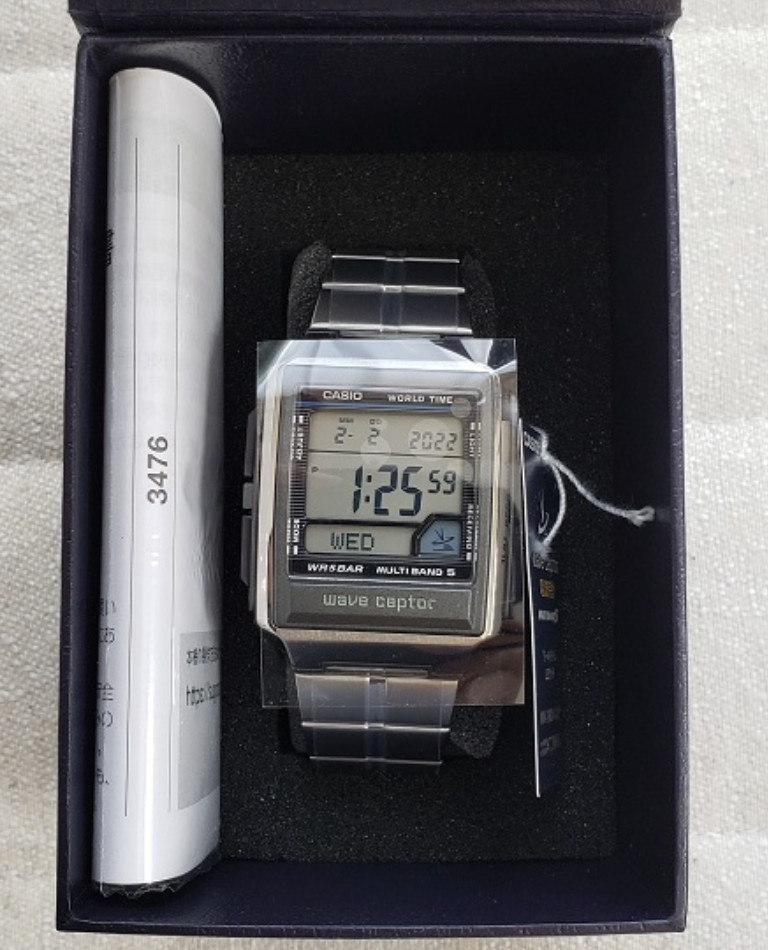 CASIO WV-59RD-1AJF WAVE CEPTOR Radio Clock Super Illuminator Type Watch Men New
