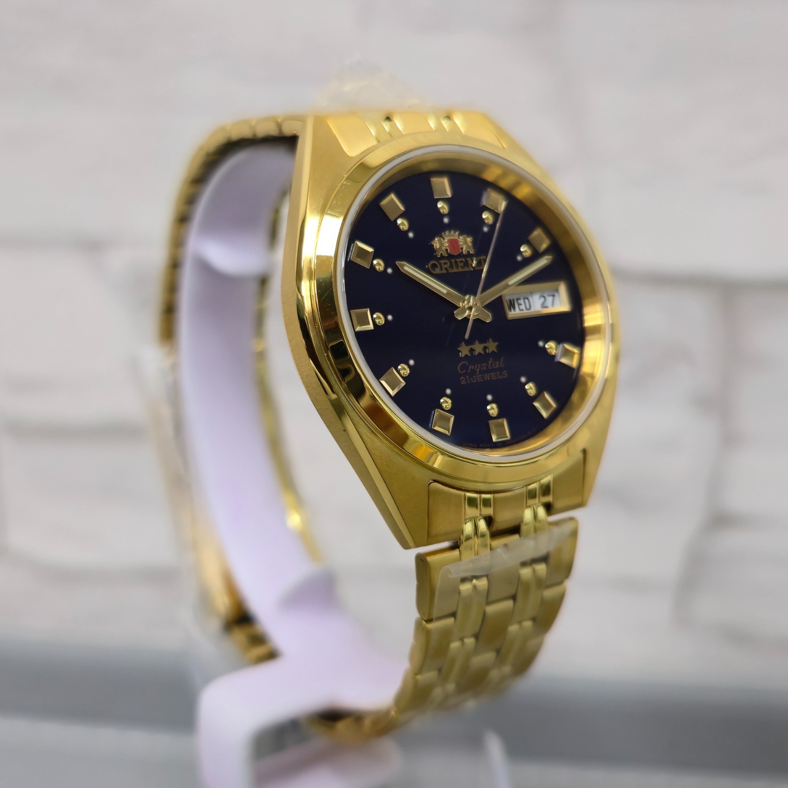 Orient TriStar Rare FAB00001D9 Automatic Gold Tone Blue Dial New Men’s Watch
