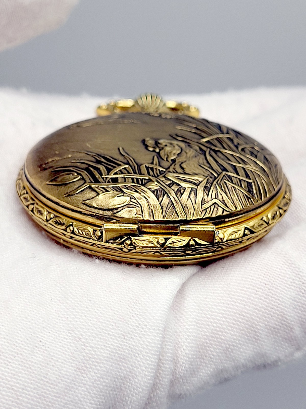 Rare 48mm [MINT] Andre Rivalle Vintage Incabloc Gold Ton Swiss Made Pocket Watch