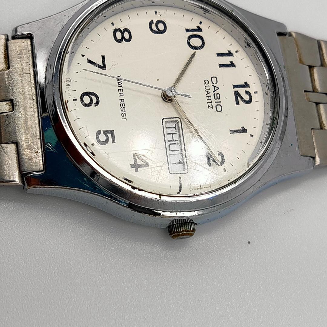 Casio MQ-514 Quartz Day-Date Stainless Steel Watch Dead battery