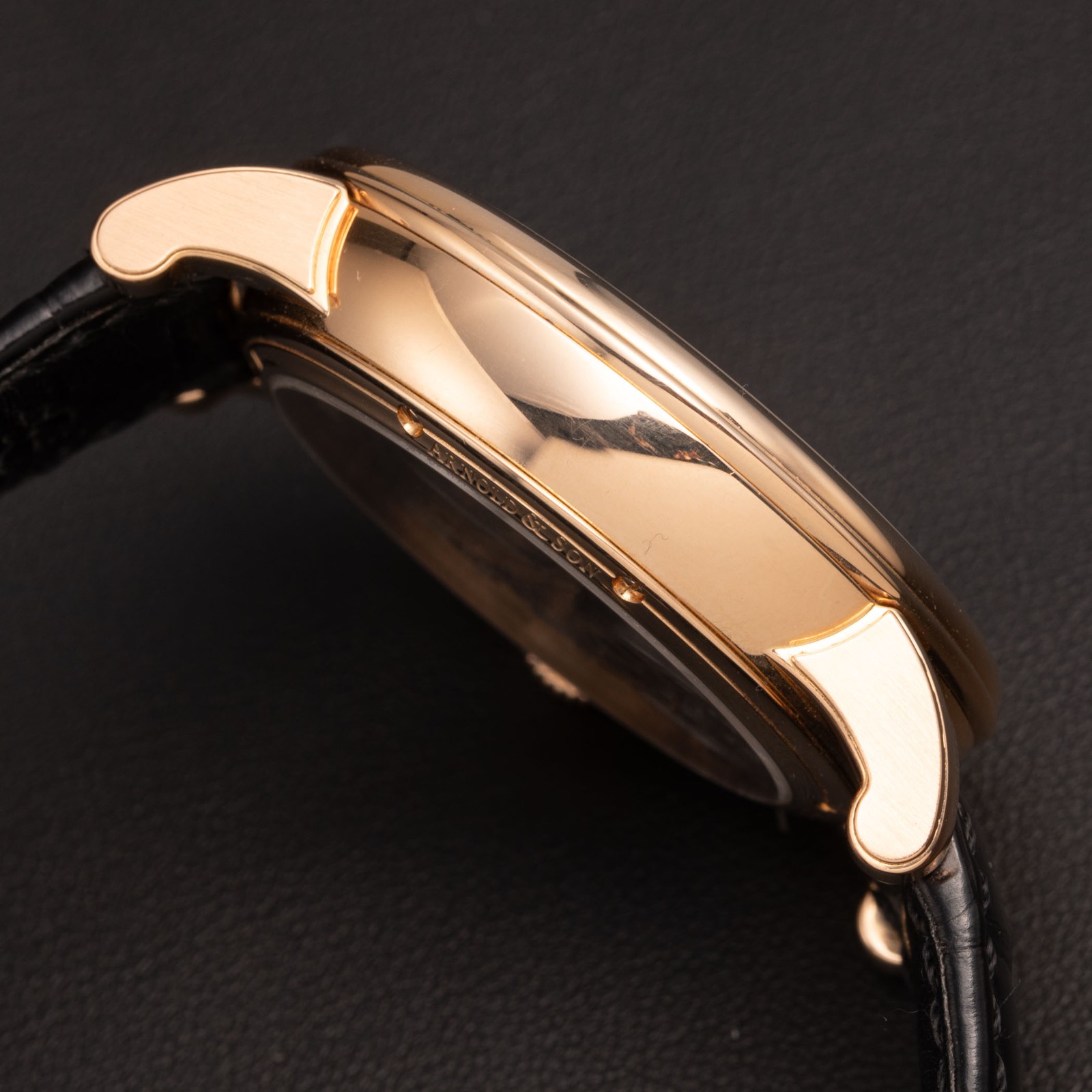 Arnold & Son Perpetual Moon 42mm 18K Gold Limited Watch Blue Guilloché Dial