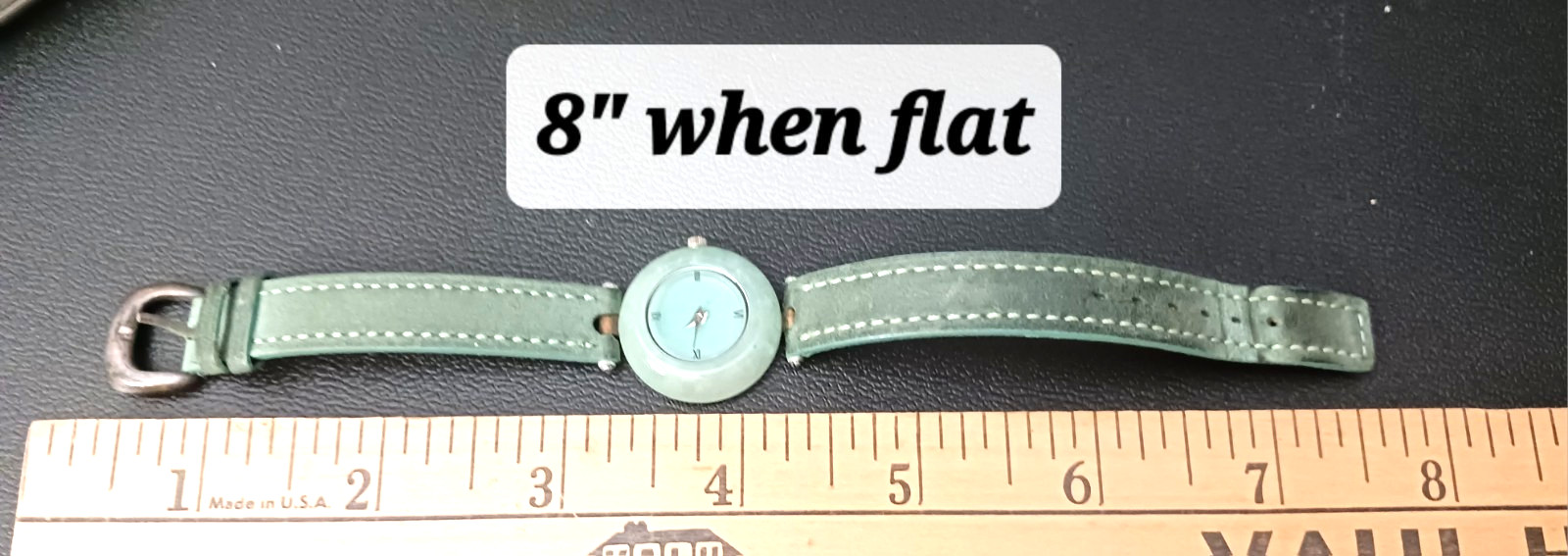 Peyote Bird Genuine Jade Women’s Watch .925 Silver Bezel Leather Strap France