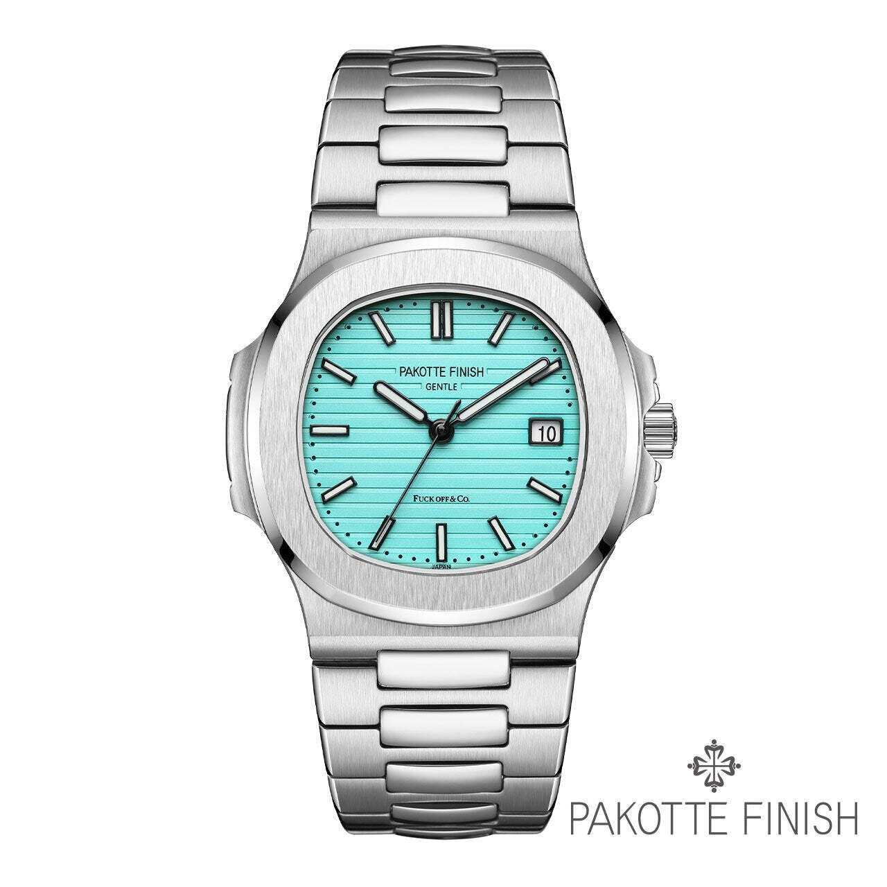 PAKOTTE FINISH do-shimasu? model Silver×FO Blue Quartz Watch VJ42 Sapphire glass