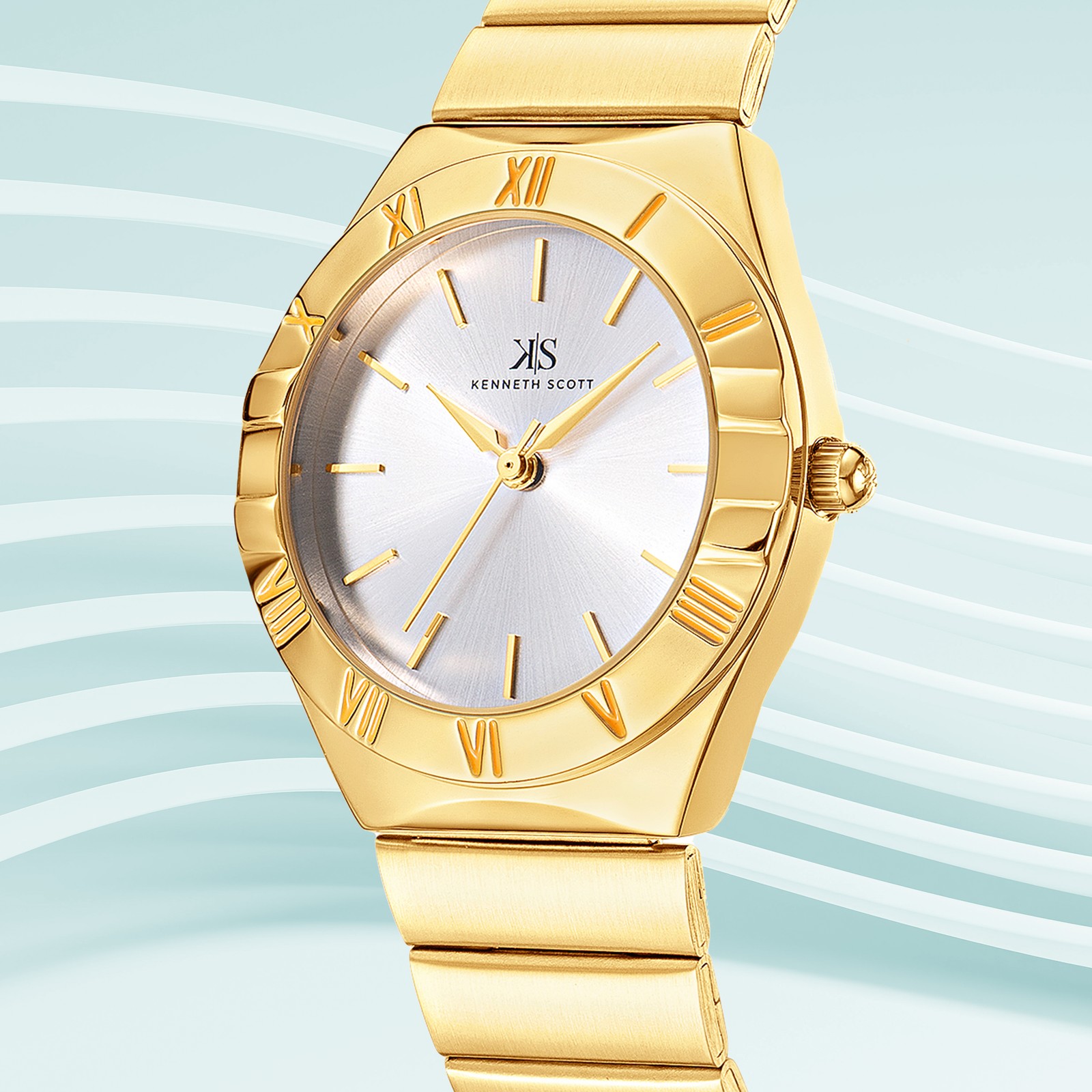 Kenneth Scott Women’s Analog Watch | White Dial, 32mm, 30 m (3 ATM)