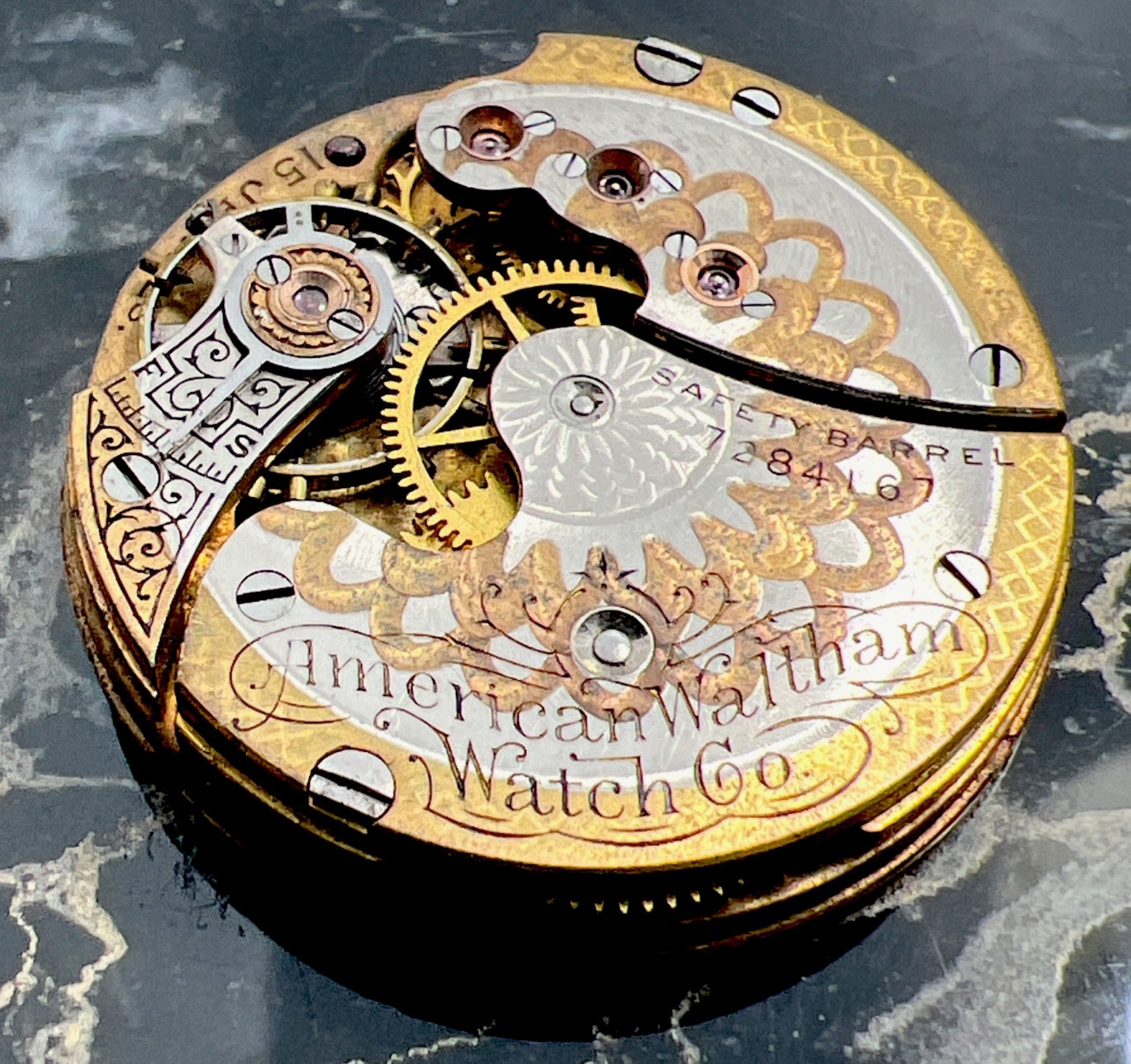 Waltham 0s 15j Two Tone Grade 63 Model 1891 Pocket Watch Movement Parts/Repair