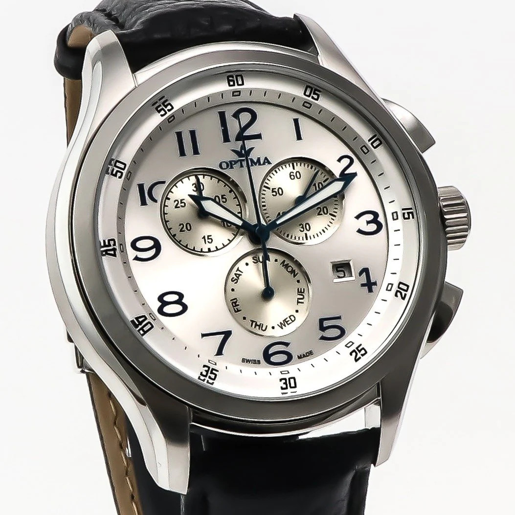 Optima – Swiss Chronograph – OSC376-SL-1 Swiss Ronda Quartz 44.15mm OSC376 50 m