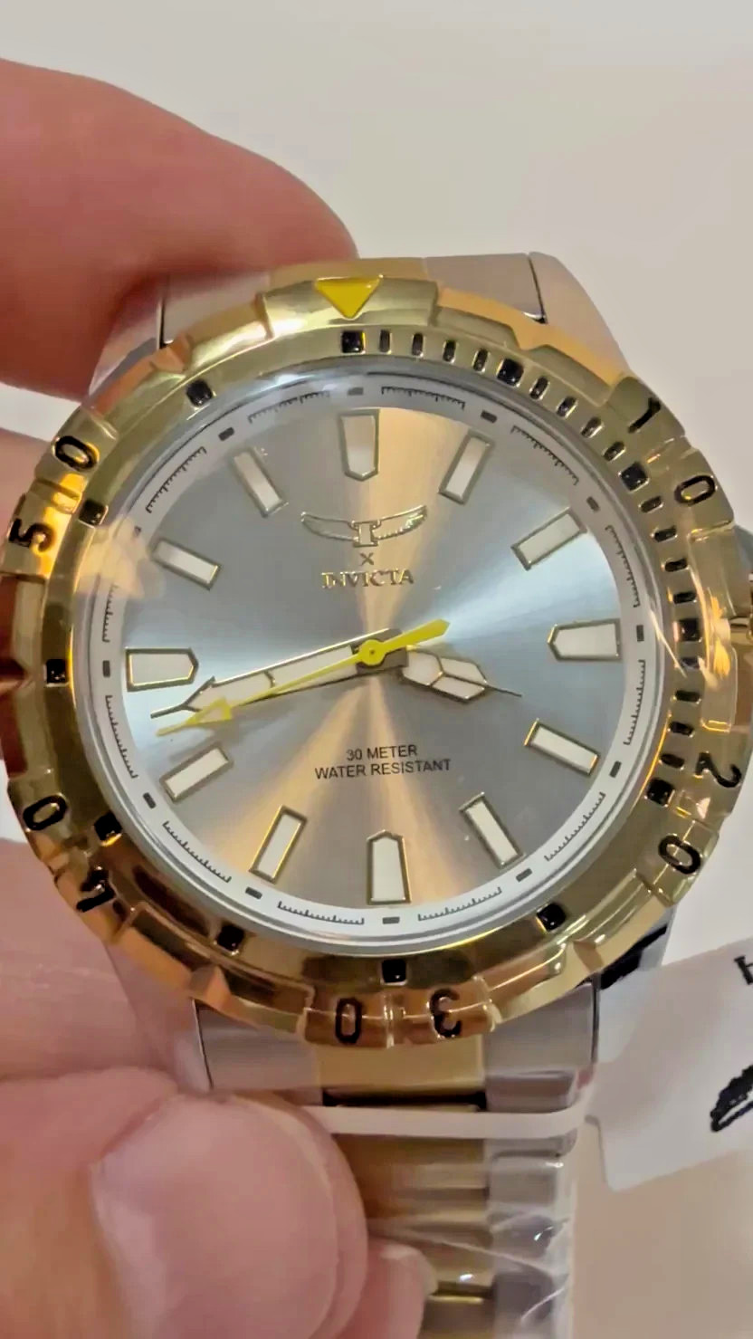 Invicta 69036 Specialty I Men’S 42mm Two Tone Silver Dial Quartz Bracelet Watch