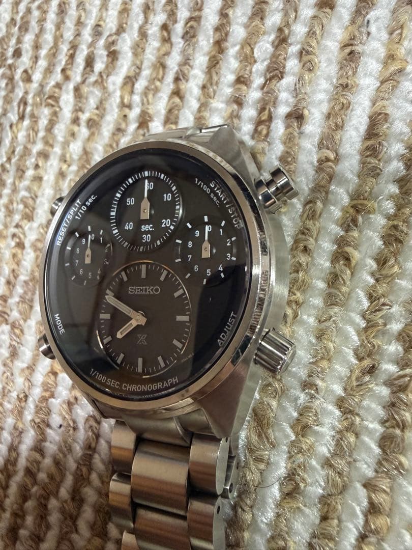 SEIKO Prospex Speedtimer SBER003 Solar Chronograph Black Dial Stainless Steel
