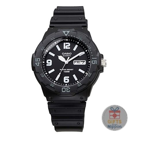CASIO MRW-200H-1B2V Men’s Quartz Watch Black Resin Case Polyurethane Band New