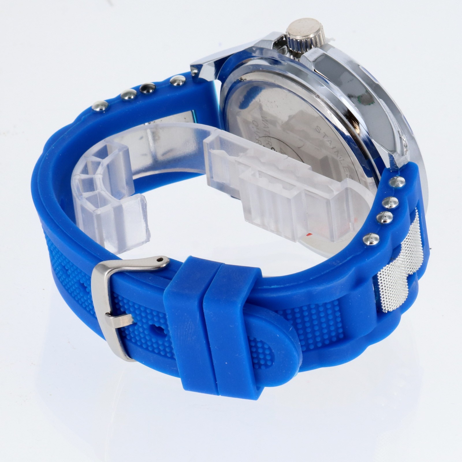 Milano Expressions Silicone Band Chronograph Style Men’s Fashion Watch, 56MM