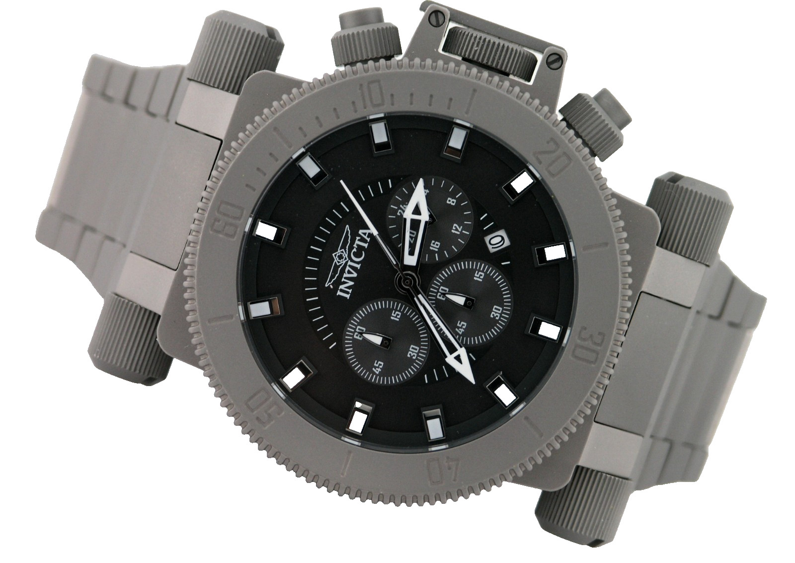 NEW INVICTA 48221 COALITION FORCES ALL TITANIUM BLACK CHRONOGRAPH WATCH 51MM