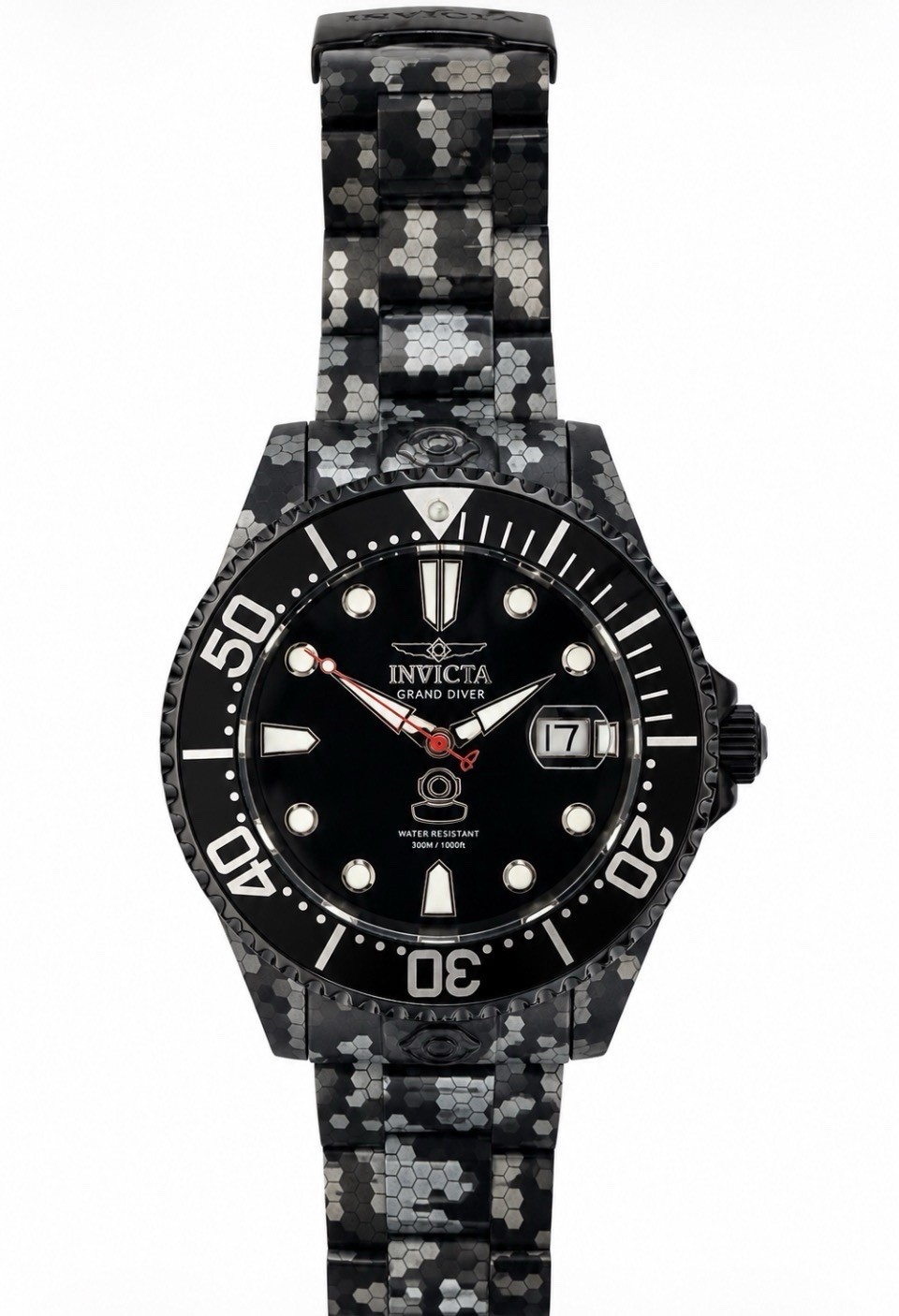 Invicta Grand Diver Automatic Men’s Watch Camo 47mm NH35A +Spare Band 300M
