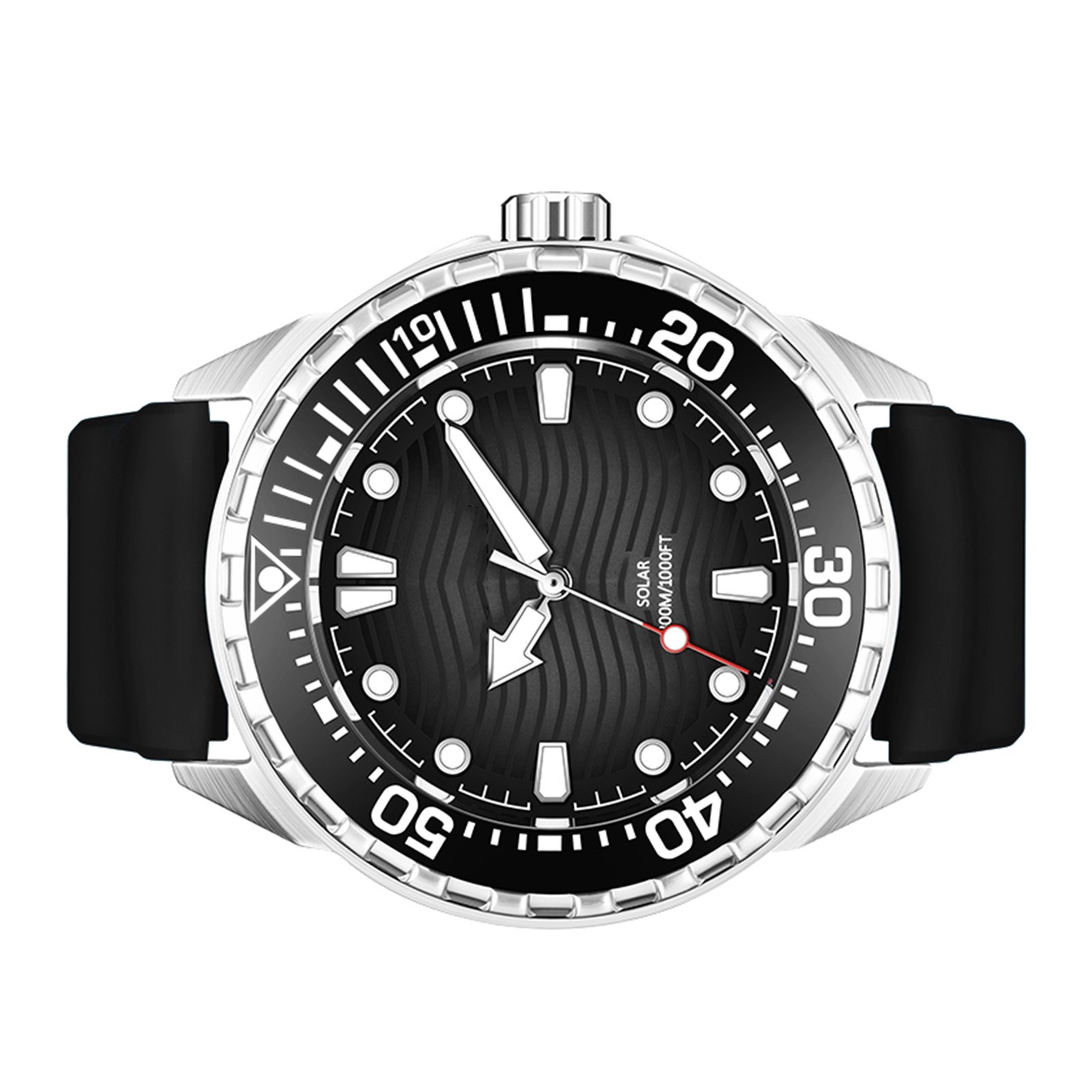 Solar Powered Quartz Dive Watch Night Glow 300M Rainproof For Men Women New