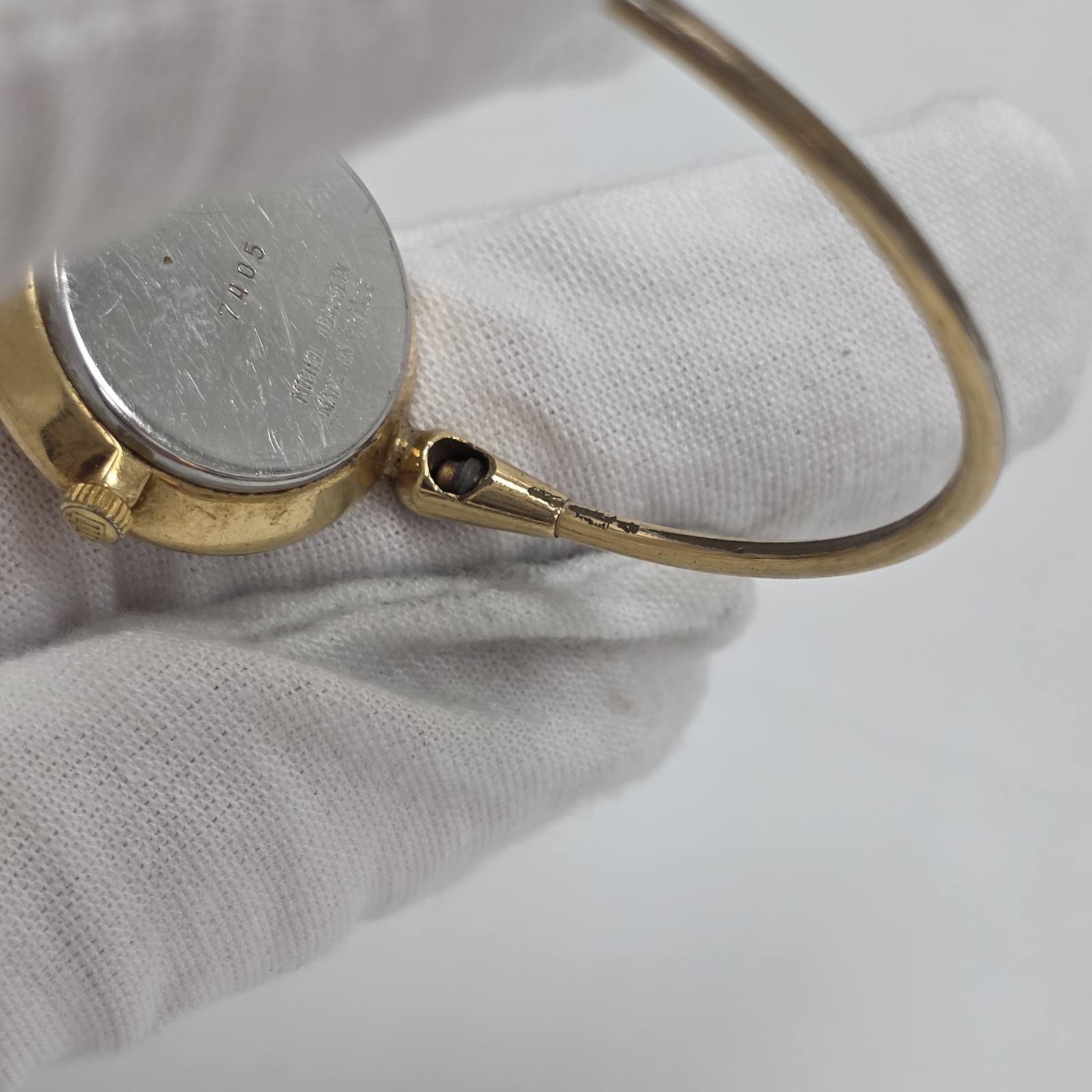 Michel Herbelin Gold Plated Quartz France Bangle Ladies Watch Parts/Repair