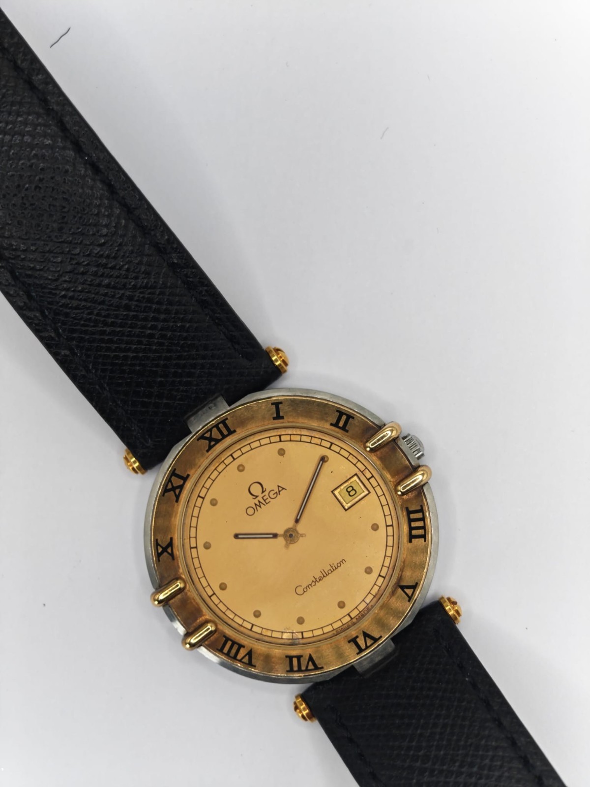 Omega Constellation Manhattan Ref 196.0360.1 18k bezel Cal 1379 Box Papers 1996