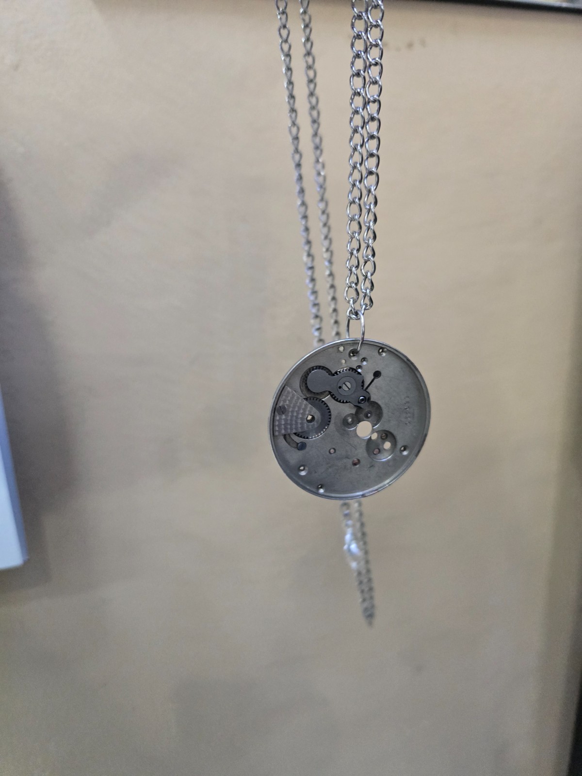 Pocket Watch Movement Piece Necklace