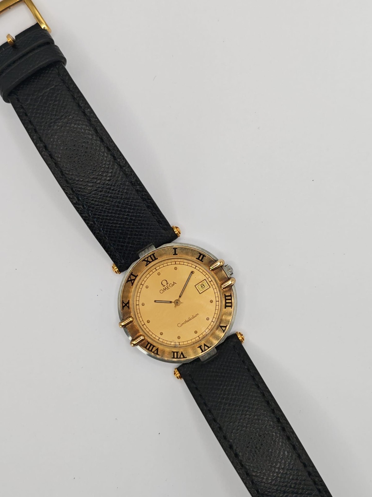 Omega Constellation Manhattan Ref 196.0360.1 18k bezel Cal 1379 Box Papers 1996