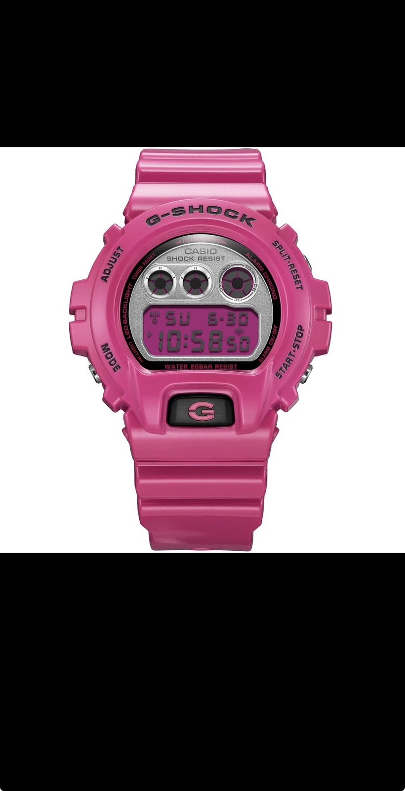 CASIO G-SHOCK DW-6900RCS-4JF CRAZY COLORS 2024 Digital Watch Pink 50mm