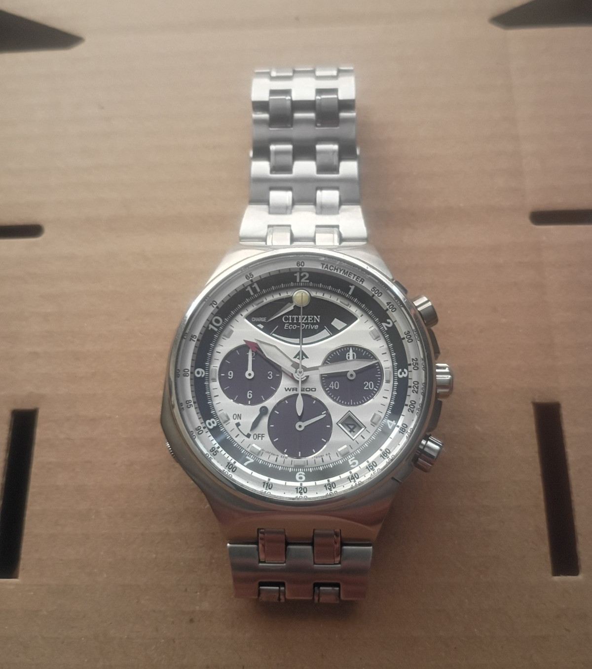 Citizen Calibre 2100 AV0031-59A Eco-Drive Chronograph Panda Dial