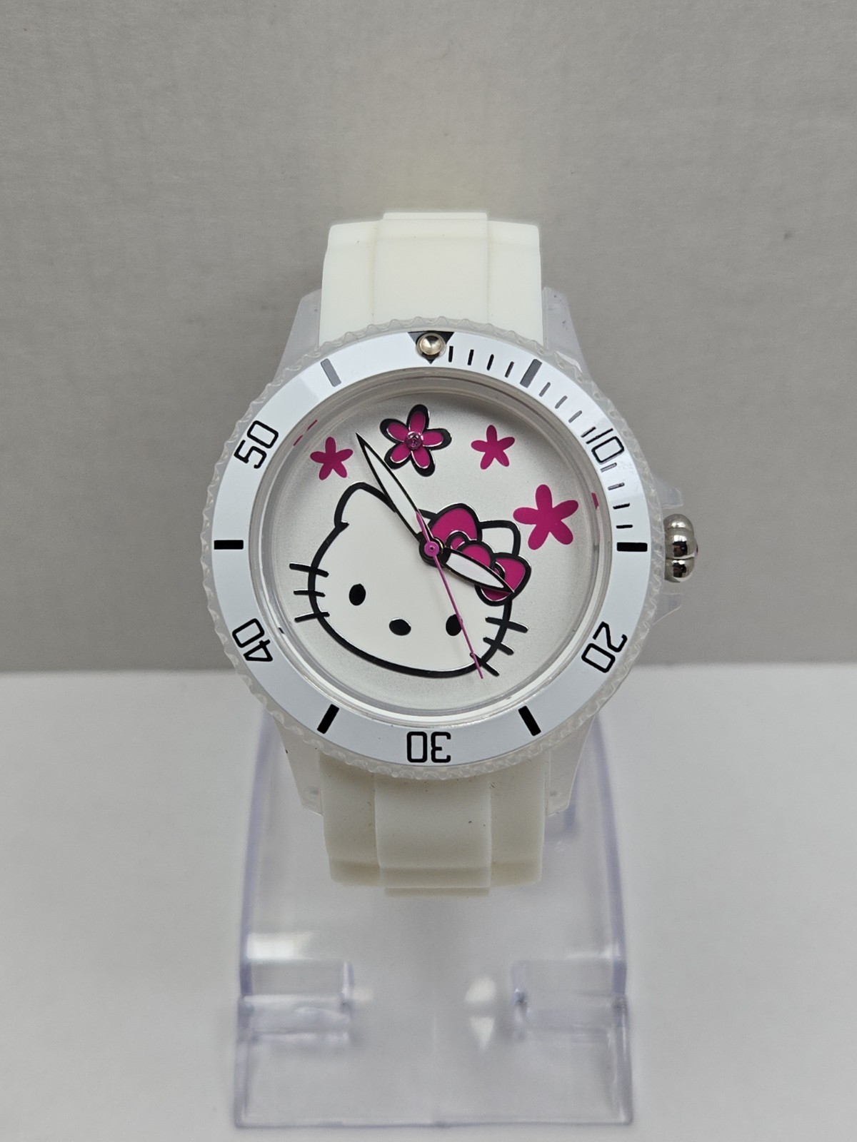 Hello Kitty Sanrio Kimora Lee Glow In Dark Strap Pink Sapphire Watch New Battery