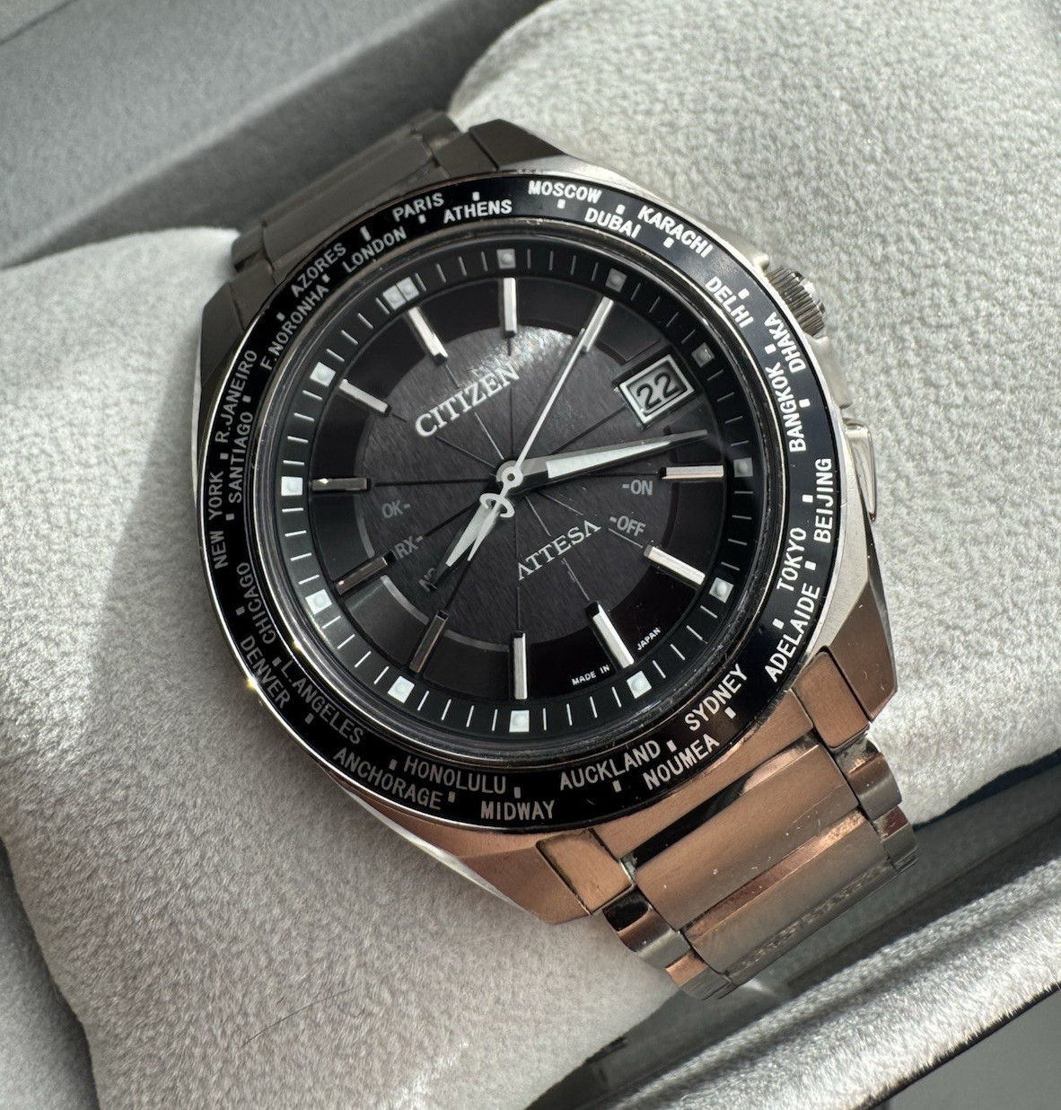 Citizen Attesa ATD53-3091 JDM Eco-Drive Radio Controlled Titanium Direct Flight