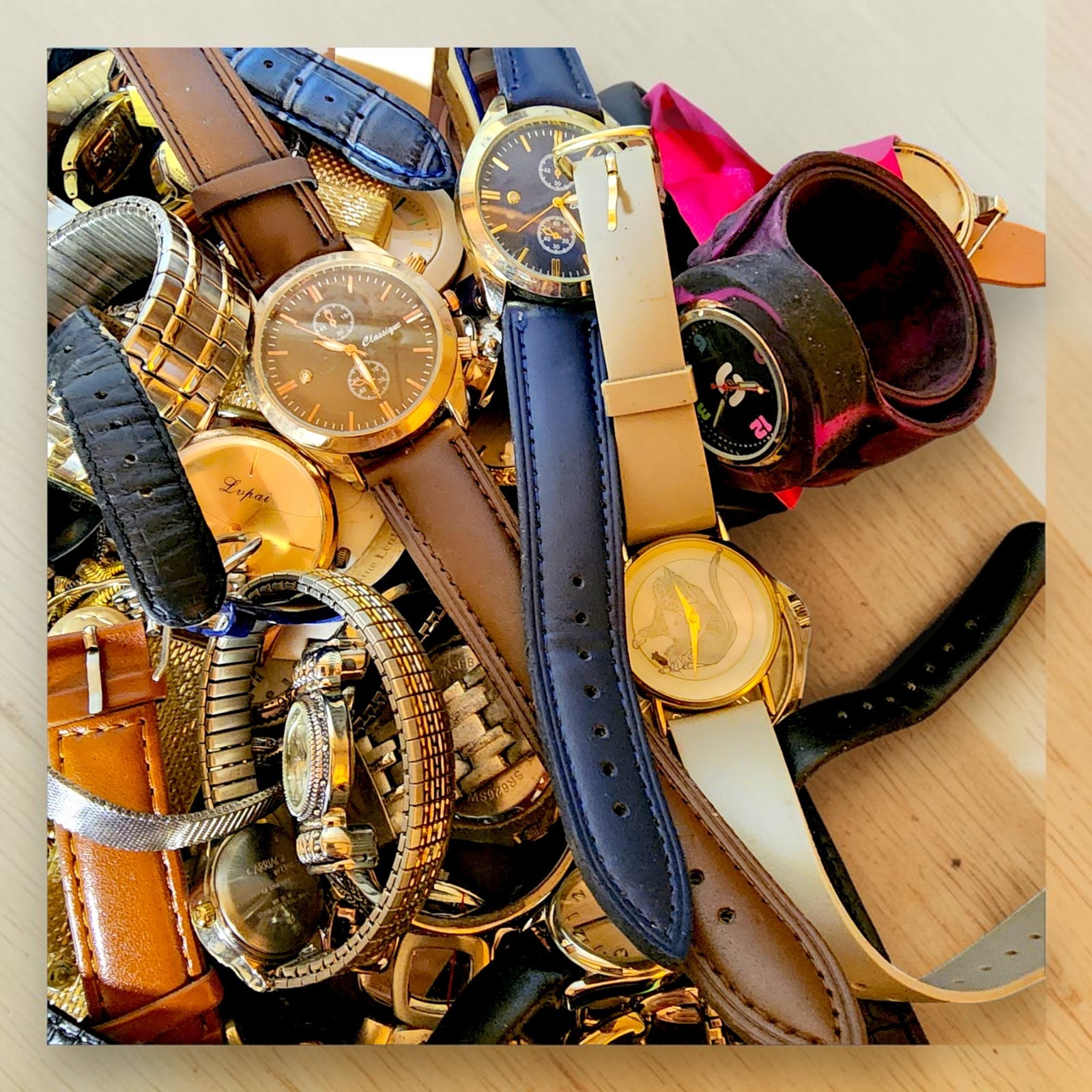 Huge Lot 67 Watches Mixed Brands Women’s Men’s Parts Repair Battery Replacement