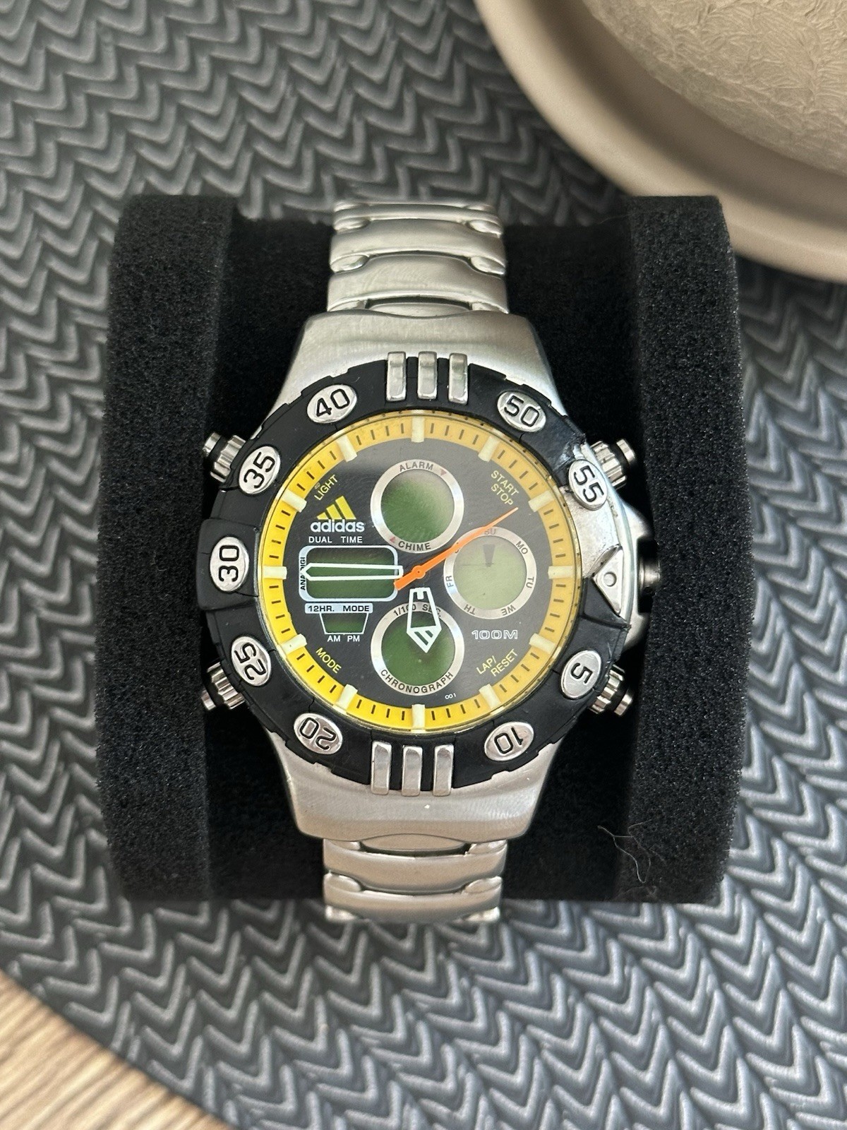 Adidas Equipment Dual Time Vintage Metallic Wrist Watch 100M Limited Collection