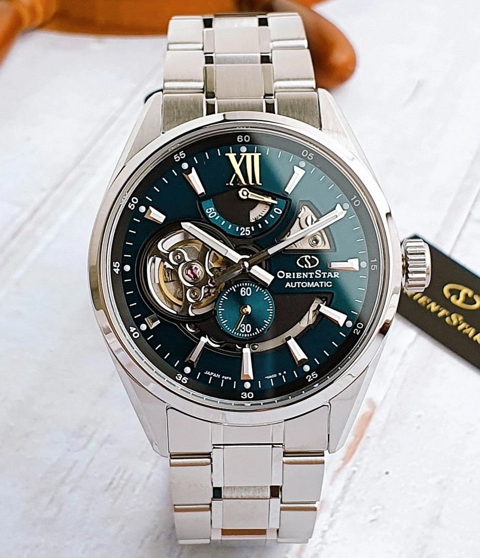 Orient Star Automatic Emerald Green Dial Men’s Watch RK-AV0114E Power Reserve