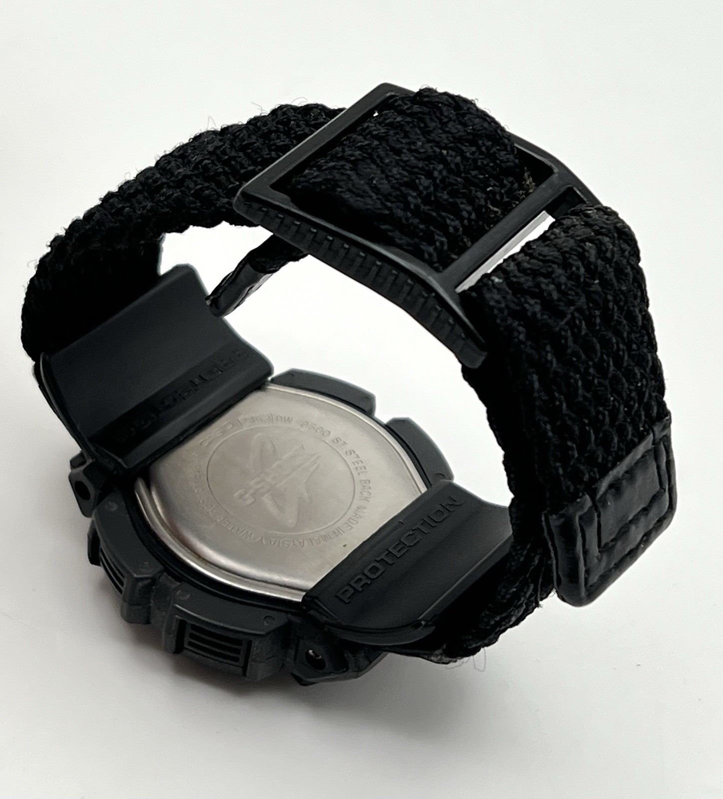Casio 2163 G Shock DW-9500 Data Braided Nylon Strap Men’s 45mm Watch Excellent