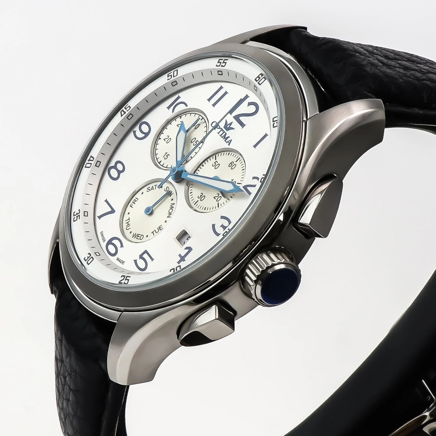 Optima – Swiss Chronograph – OSC376-SL-1 Swiss Ronda Quartz 44.15mm OSC376 50 m