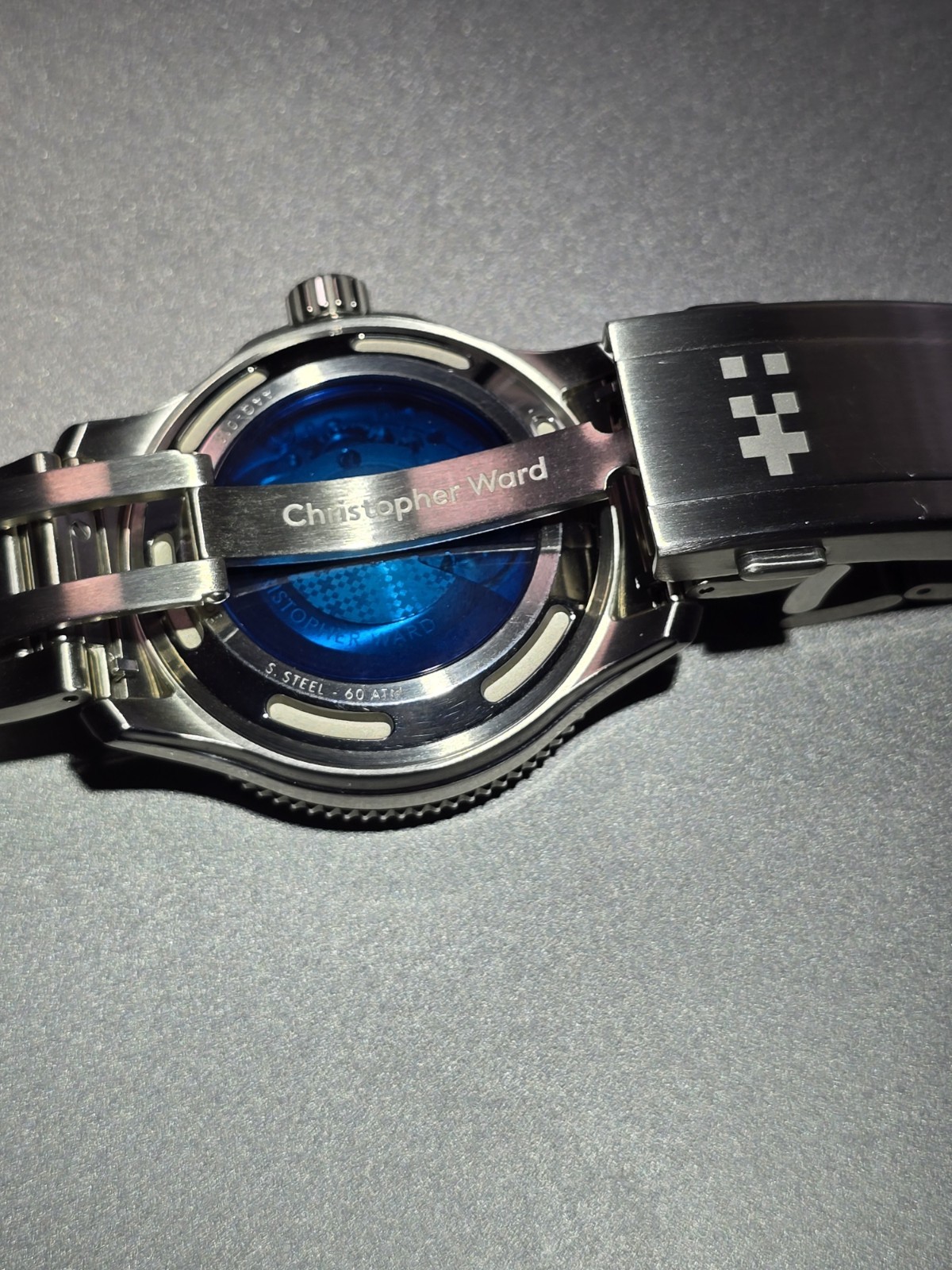 Christopher Ward C60 Sapphire Blue Dial Mk3 Full Set – SS Braclet & Hybrid Strap