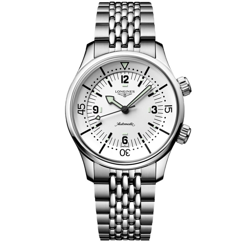 Longines Legend Diver 39mm White Dial Steel Men’s Watch L37644166