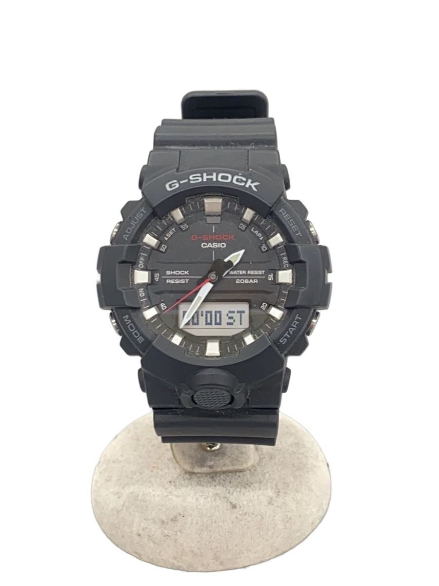 CASIO GA-800 Quartz Analog Rubber Black Watch Excellent JAPAN