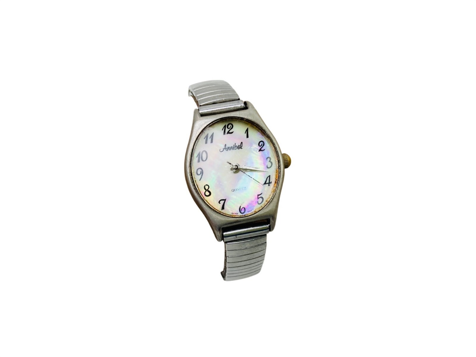 Vintage Annibel Women’s Quartz Watch With Mother Of Pearl Dial & Stretch Band