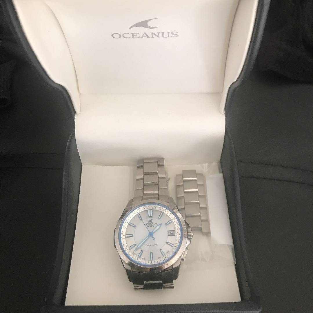 CASIO OCEANUS OCW-S100-7AJF Titanium Multiband 6 Solar Radio White Dial Watch JP