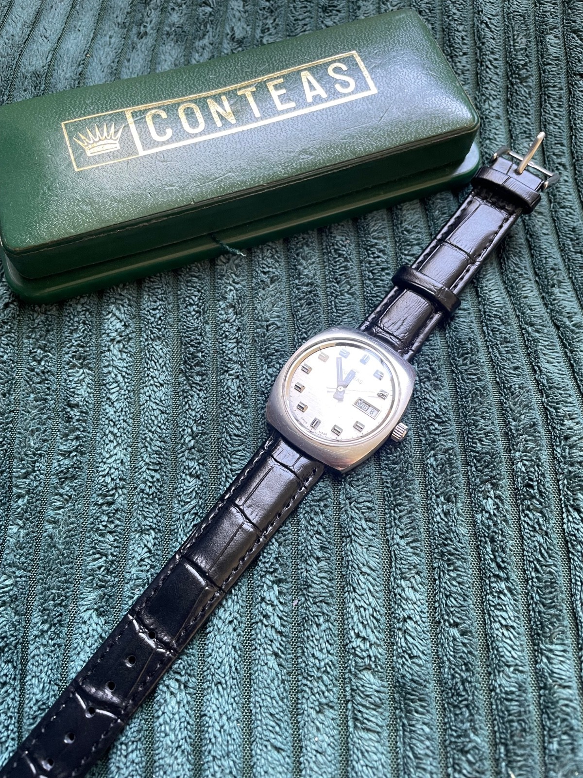 Conteas Automatic Day-Date Vintage Watch – ETA 2688 original box/price tag