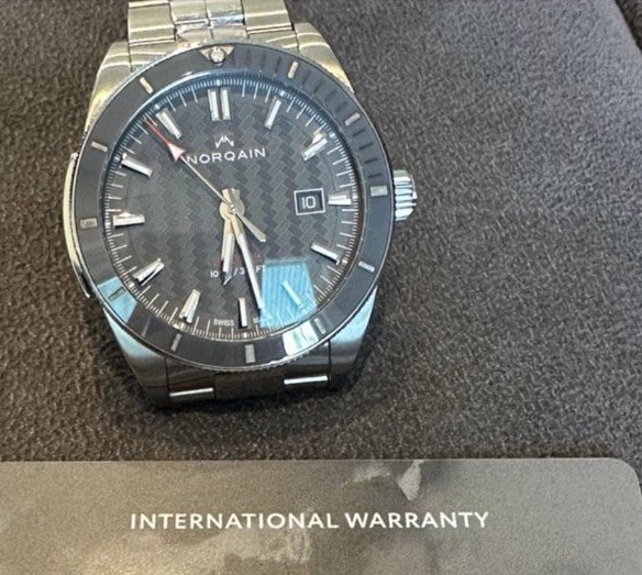 NORQAIN Adventure Sport 42mm Automatic Gray Dial Steel Bracelet 100m Date