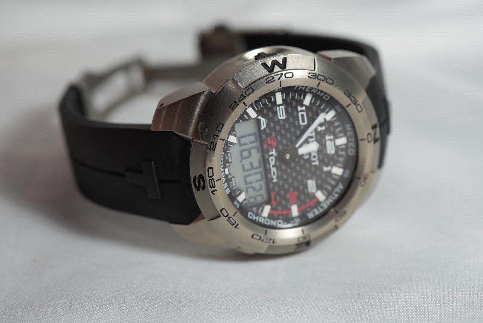 Tissot T-Touch Expert Quartz 43mm Titanium Black Dial Rubber Strap 100m