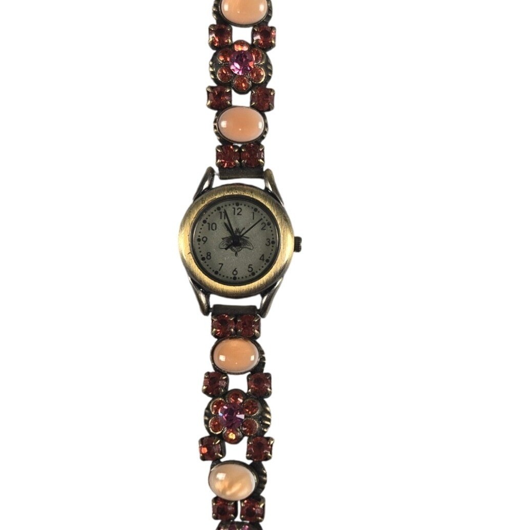 Marcy DeMarco La Contessa Bracelet Watch Rhinestone Vintage Whimsical Jewelry