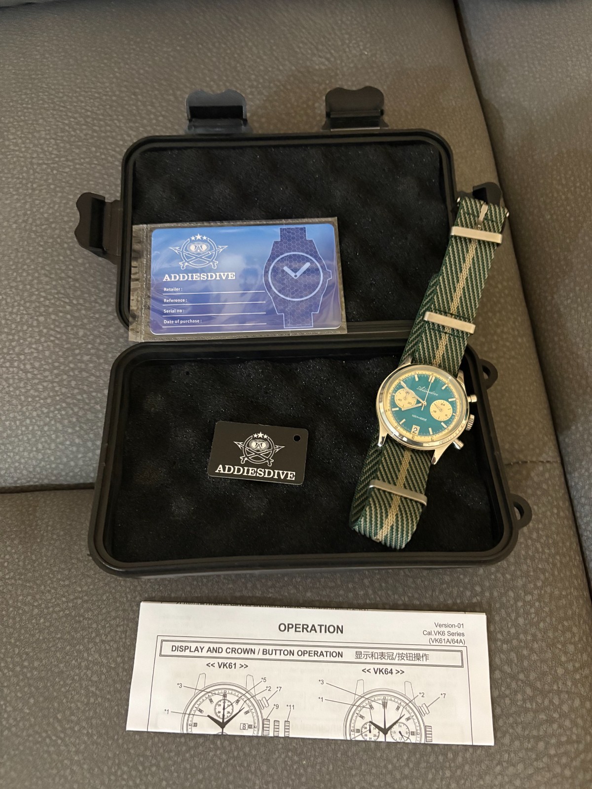 Addiesdive Chronograph Quartz 38MM Watch