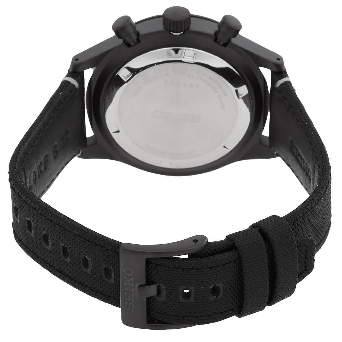 Seiko Essentials Chronograph Quartz Black Dial Men’s Watch SSB417