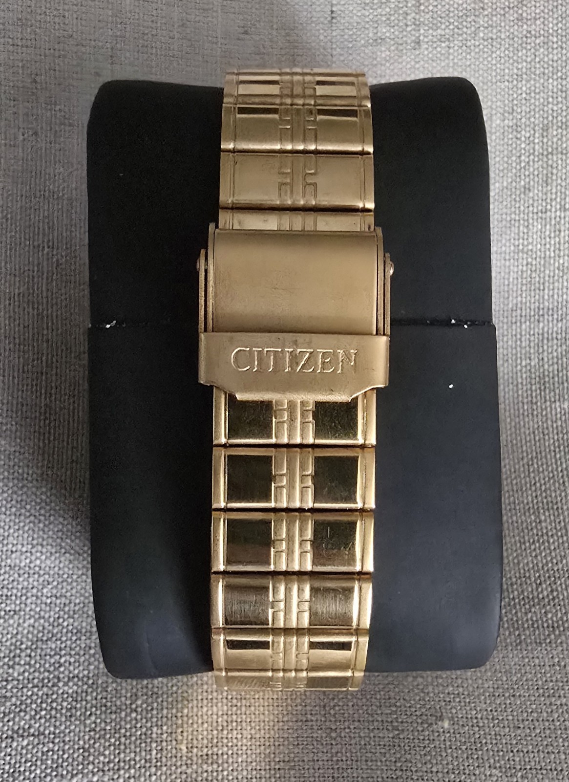 Citizen Champagne Dial Gold-Tone/Stone Bezel Arabic/English Day-Date