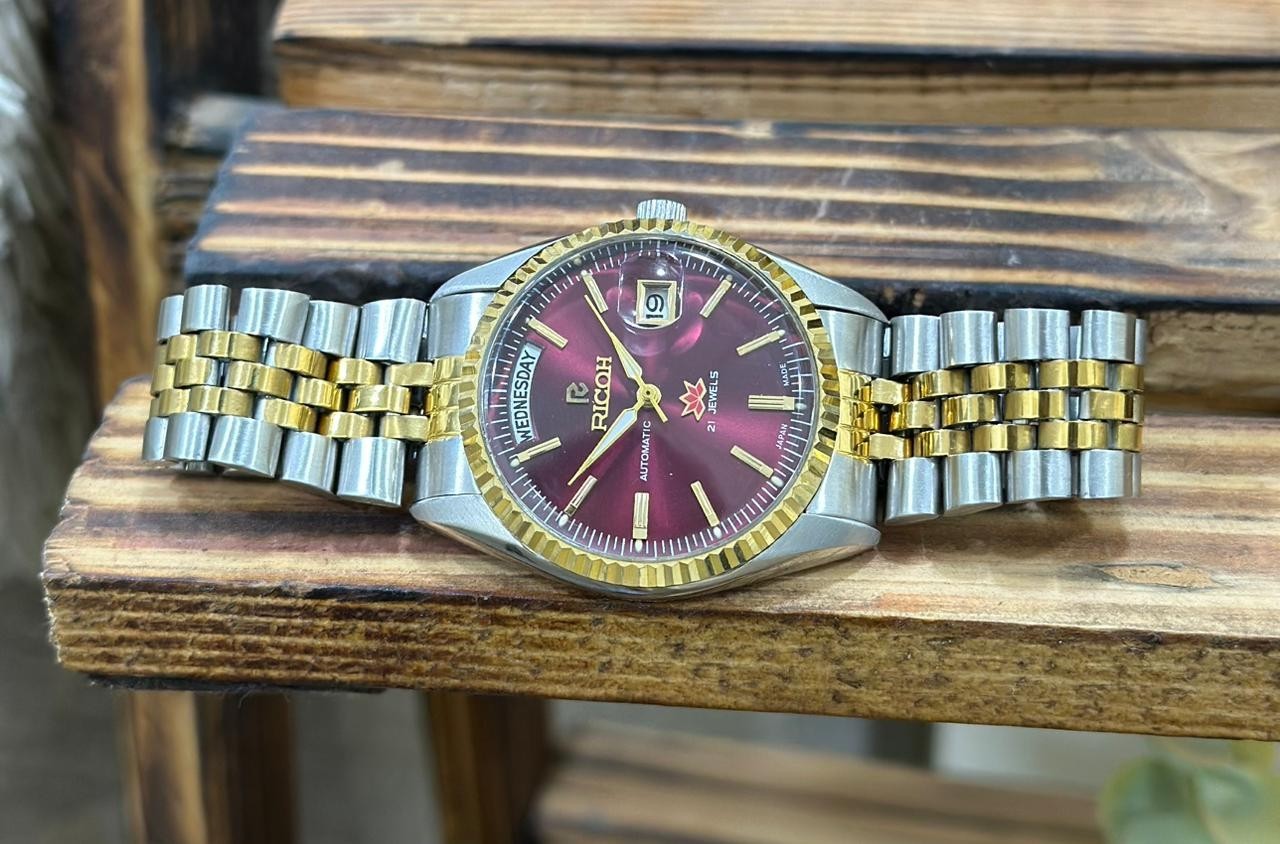 Vintage Ricoh Automatic 21 Jewels Japan Made Watch For Mens President 040121