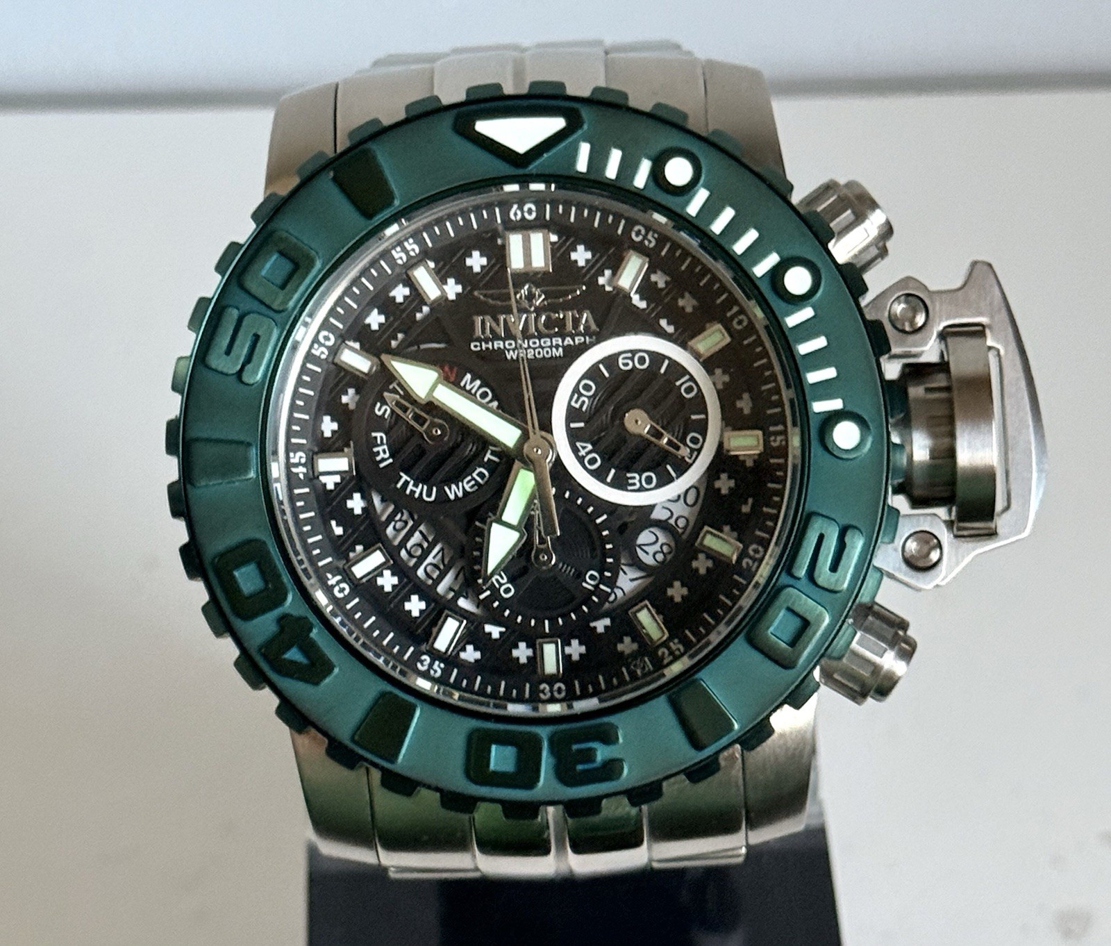 Invicta Sea Hunter Gen II Men’s 58mm Lucid Green Swiss Chronograph Watch 27369