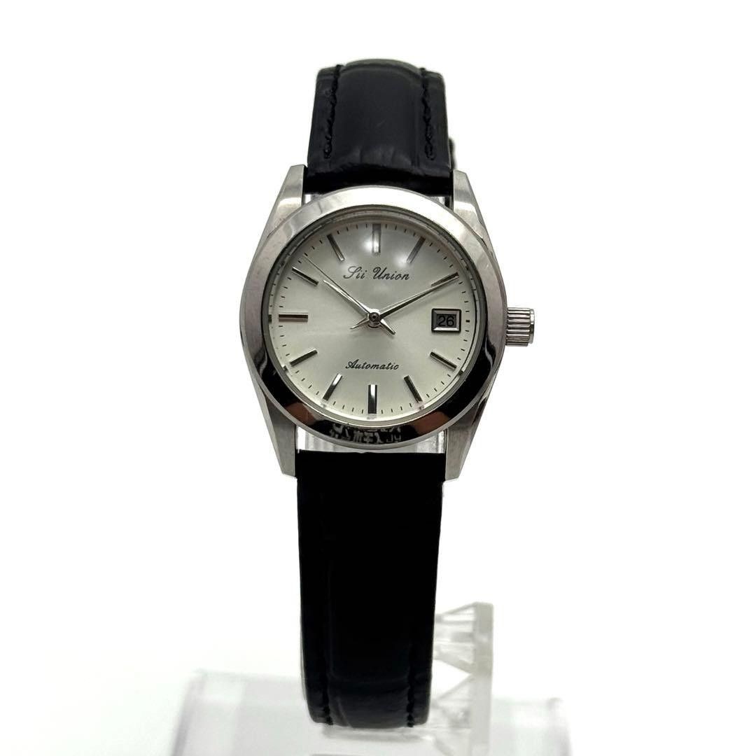 SEIKO Sii Union YD02-0030 Automatic Date Women’s Watch Black Silver