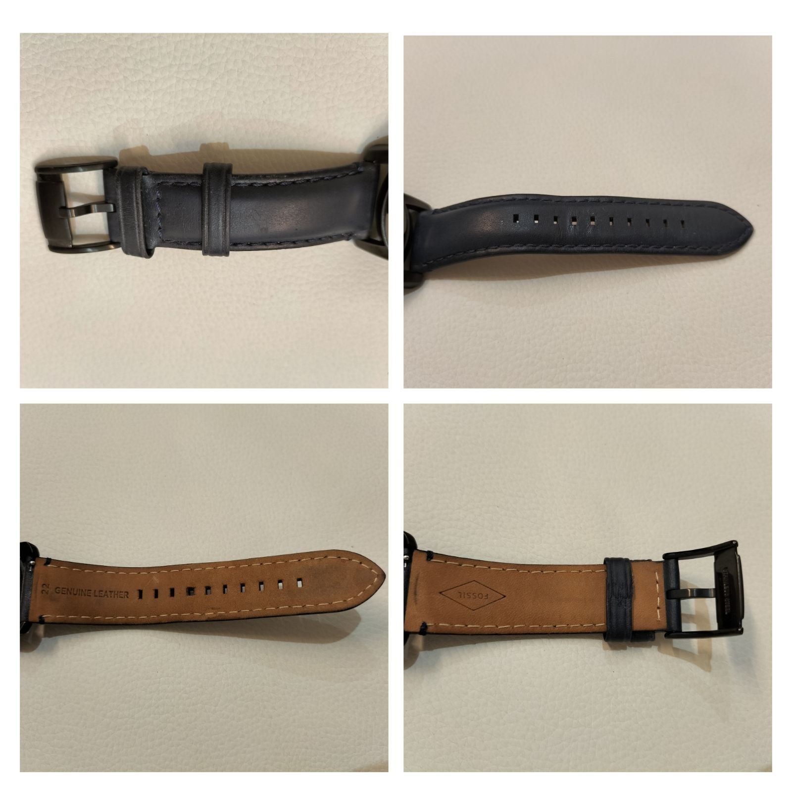 FOSSIL GRANT FS5061 Navy Leather Chronograph [Unused / New Battery]