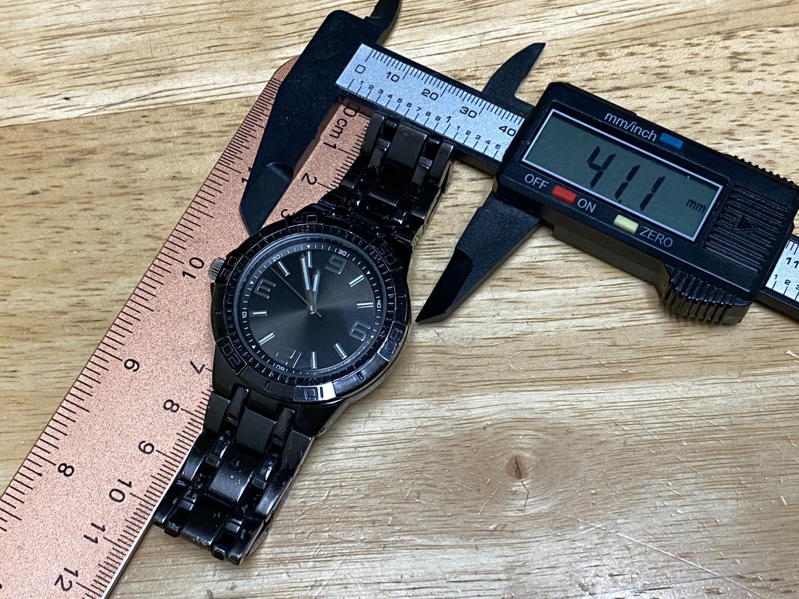 Allude Quartz Watch Men Black Japan Movt Rotating Bezel Analog New Battery 8″